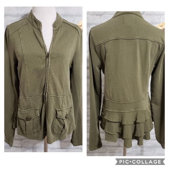 Others Follow Jackets & Blazers - Others Follow army green jacket